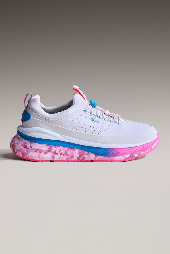 Clove Supercush&trade; Forte 2 Women's White Pink Marble Bungee Athletic Shoe - null - 6