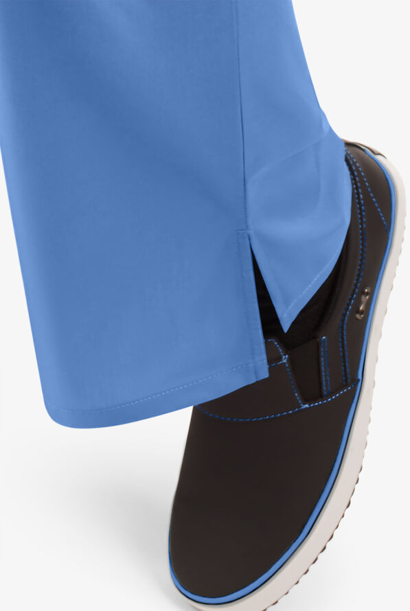 Cherokee Workwear Women's 3-Pocket Flare Leg Drawstring Scrub Pants - Ceil Blue - 5
