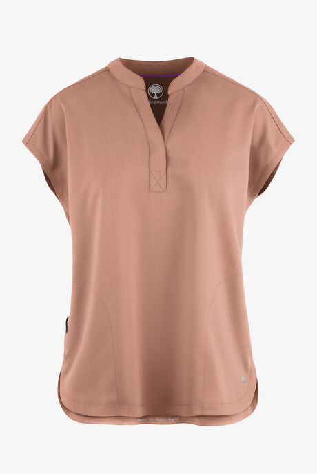 Healing Hands Purple Label Journey Women's 2-Pocket STRETCH Dolman Sleeve Mandarin Collar Scrub Top