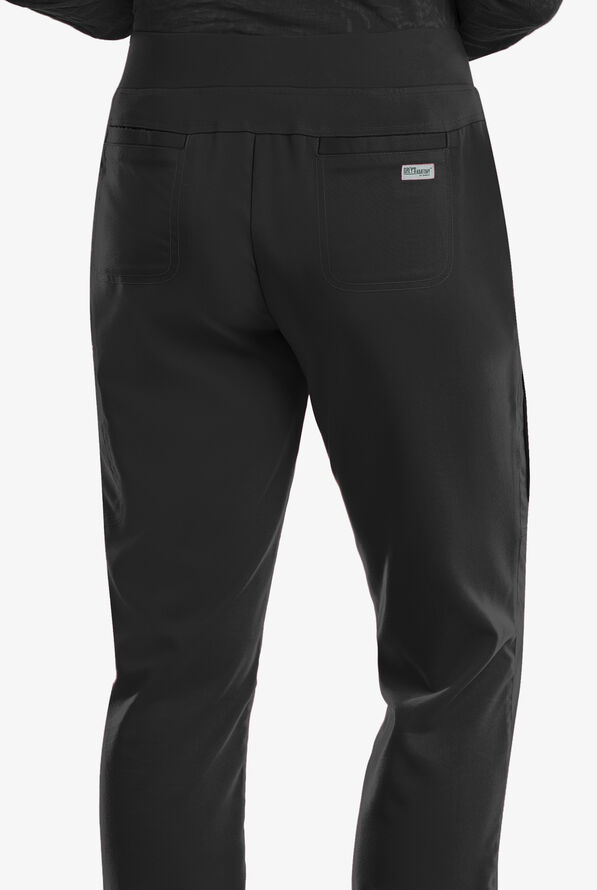 Grey's Anatomy by Barco Mia Women's 6-Pocket Straight Leg Cargo Scrub Pants - Petite - Black - 2
