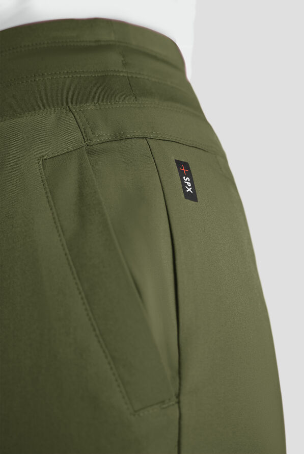 Pantal&oacute;n m&eacute;dico Grey's Anatomy by Barco Emerge Teagan STRETCH de tiro alto con piernas anchas y 6 bolsillos para mujer - Olive - 6