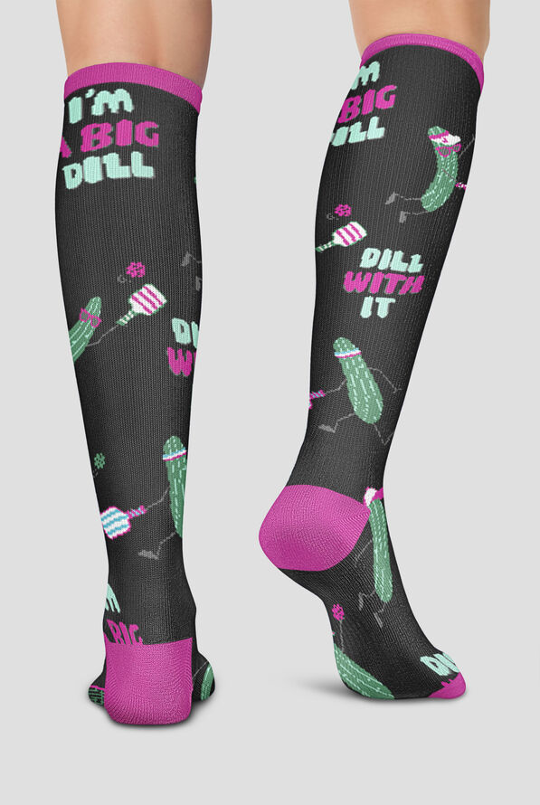 Cherokee I'm A Big Dill Women's 10-15 mmHg Light Compression Socks - null - 2