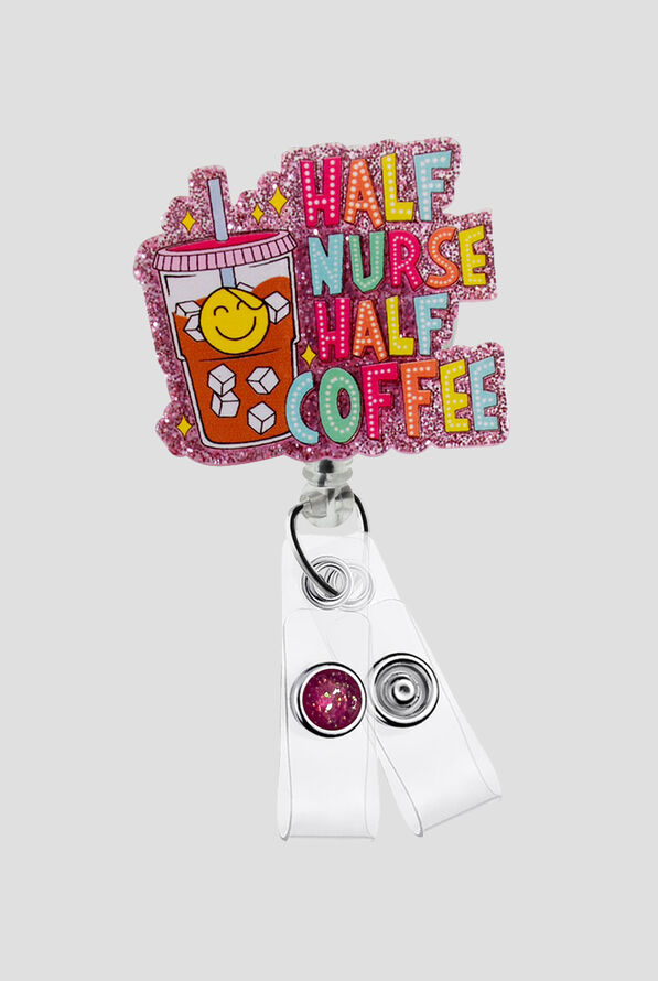 Outside the Box Acrylic Half Nurse Half Coffee ID Badge Holder - null - 1