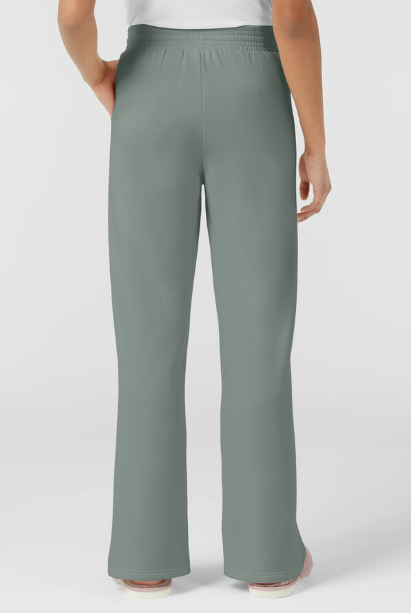 Pantal&oacute;n m&eacute;dico Wink Unwind STRETCH de felpa con piernas anchas y 2 bolsillos para mujer - Sage - 2