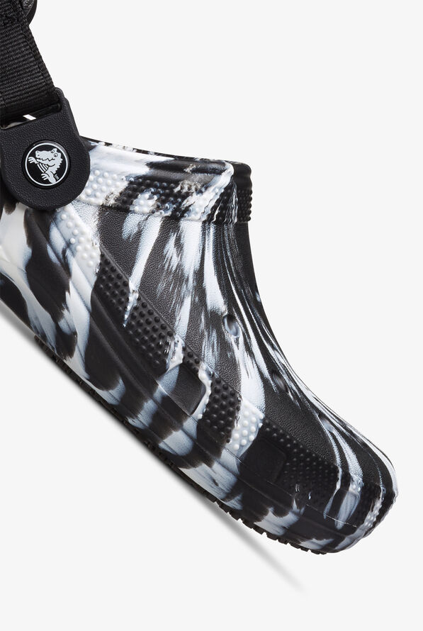 Crocs Unisex Classic Work Graphic Black/White Clogs - null - 3