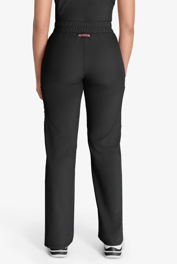 Dickies EDS NXT Women's 5-Pocket Straight Leg Cargo Scrub Pants - Black - 4