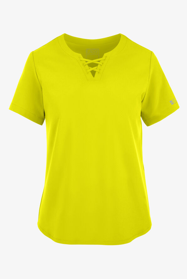 Blusa m&eacute;dica Easy STRETCH GiGi con detalle de lazos para mujer - Cyber Lime - 1