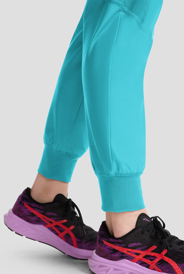Infinity GNR8 Kinetic Knit Women's 4-Pocket STRETCH Cargo Jogger Scrub Pants - Aquaturque - 3