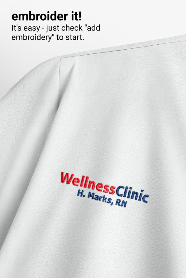 Grey's Anatomy by Barco Signature Morgan Women's 35" 2-Pocket STRETCH Lab Coat - White - 2