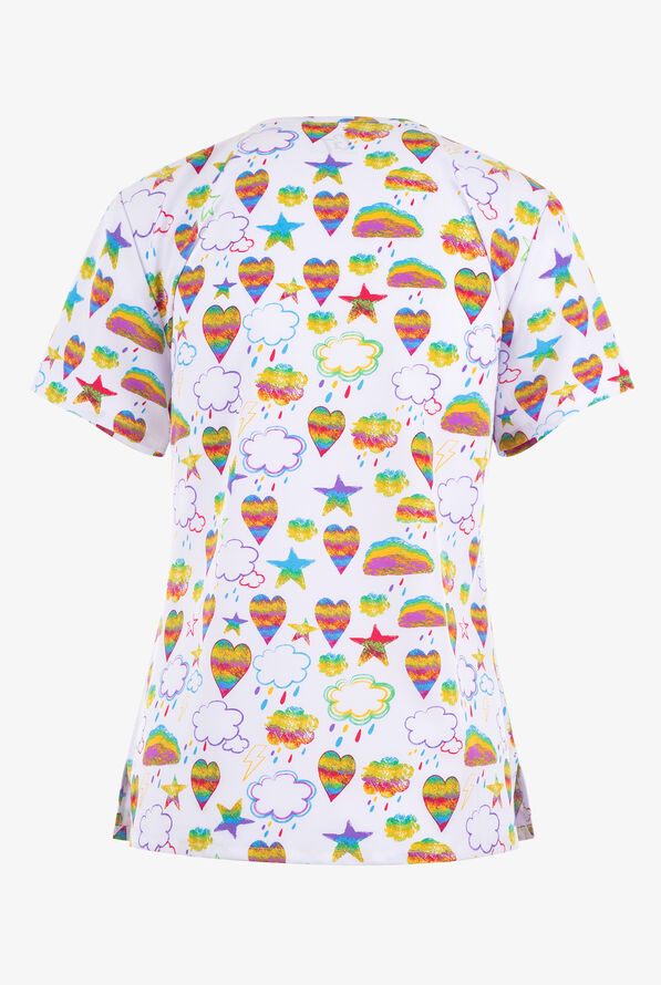 Rainbow Hearts Scrub Set