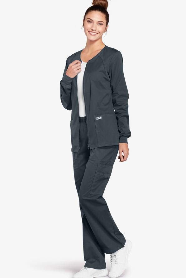 Cherokee Stretch Scrubs WarmUp Jacket Cherokee Workwear Scrubs