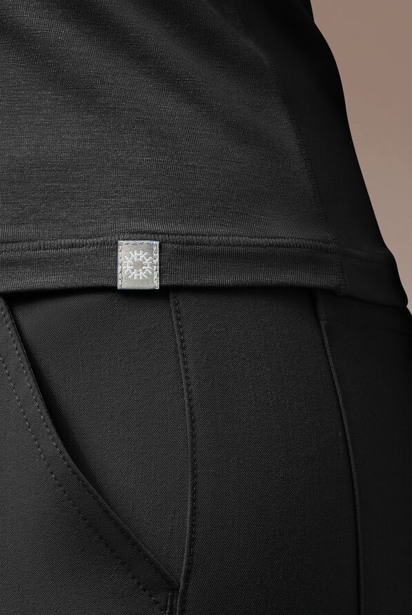 Camiseta m&eacute;dica manga larga Hypothesis Inner K STRETCH de punto tejido con cuello de imitaci&oacute;n para mujer - Jet Black - 5