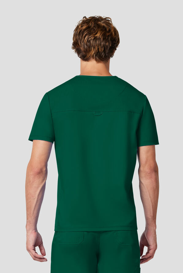 Camisa m&eacute;dica Cherokee Workwear Revolution STRETCH con cuello en V y 2 bolsillos para hombre - Hunter - 3