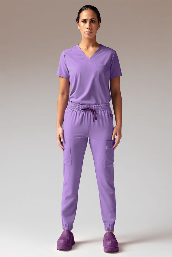 Hypothesis Cache Women’s 6-Pocket Jogger Scrub Pant - Ultraviolet Light - 3