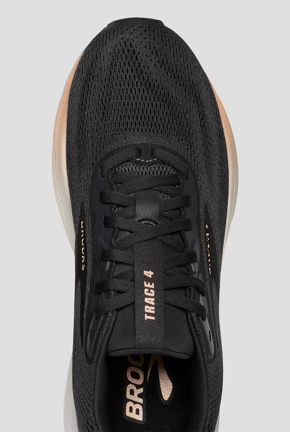 Brooks Women's Trace 4 Ebony/Black/Almond Athletic Lace Up Shoes - null - 2