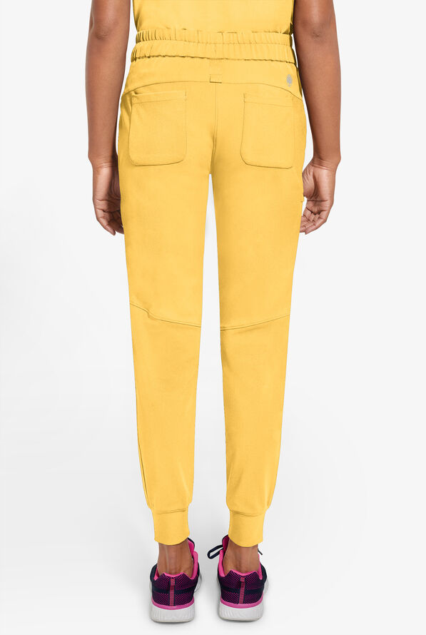 Healing Hands 360 Naya Women's 6-Pocket STRETCH Elastic Jogger Drawstring Scrub Pants - Sunray Yellow - 3