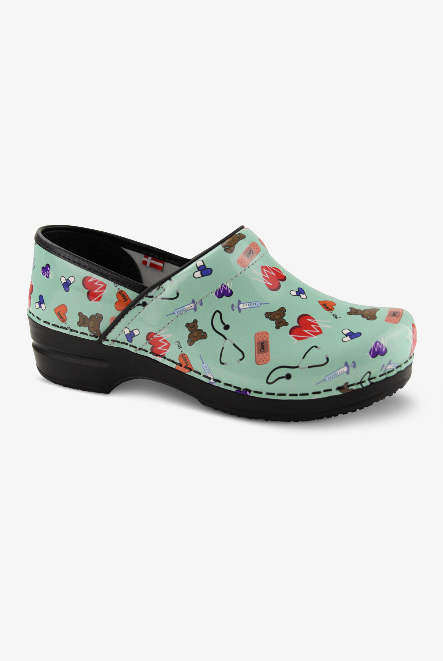 Zuecos Sanita Smart Step Weare Teal de charol para mujer, Zuecos de  Enfermería