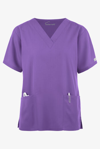 Blusa m&eacute;dica Butter-Soft Core by UA&trade; con cuello en V y 2 bolsillos para mujer