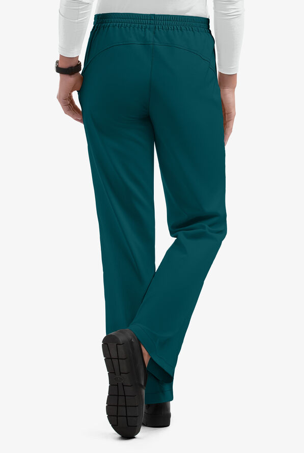 Healing Hands Purple Label Taylor Women's 2-Pocket STRETCH Scrub Pants - Caribbean Blue - 3