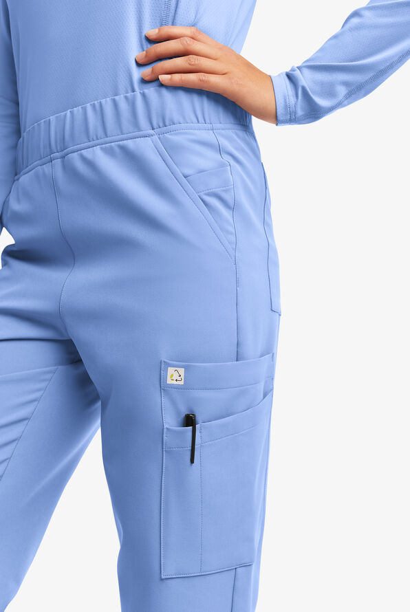 Butter-Soft Women's 13-Pocket Cargo Scrub Pants **Slightly IRREGULAR**&nbsp; - Ceil Blue - 2