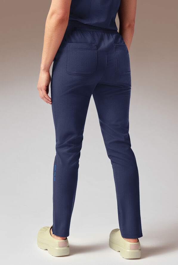 Hypothesis A-D All Duty Women’s 6-Pocket Slim Straight-Leg Scrub Pant - Navy - 2
