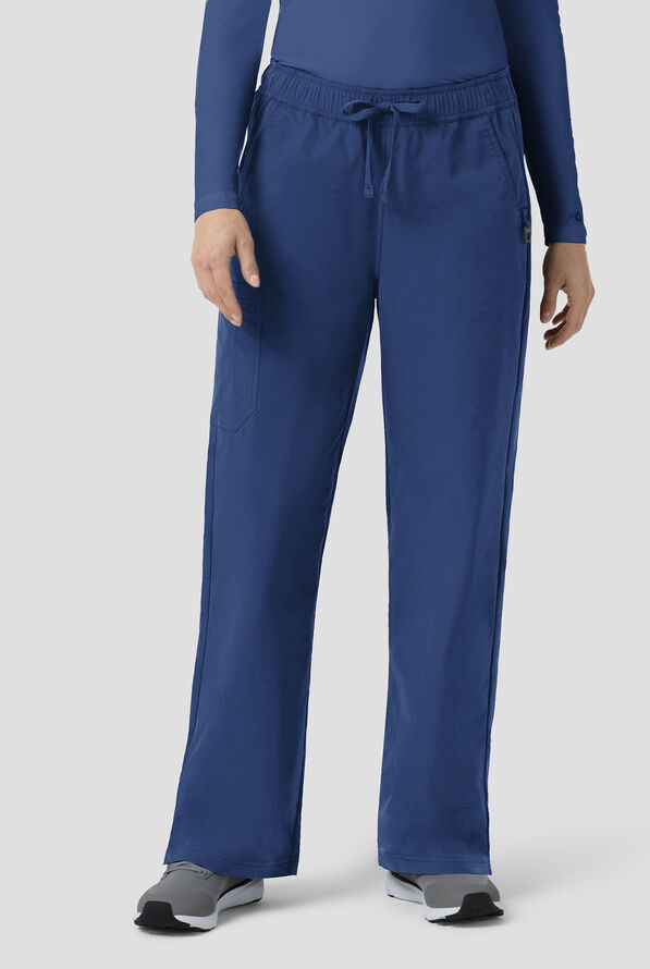Pantal&oacute;n m&eacute;dico Carhartt FLD & RSCU STRETCH estilo cargo con piernas acampanadas y 6 bolsillos para mujer - Navy - 1