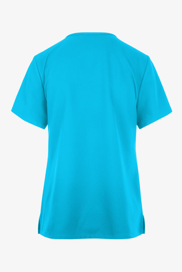 Cherokee Workwear Originals Ultra Women's 2-Pocket V-Neck Scrub Top - Turquoise - 2