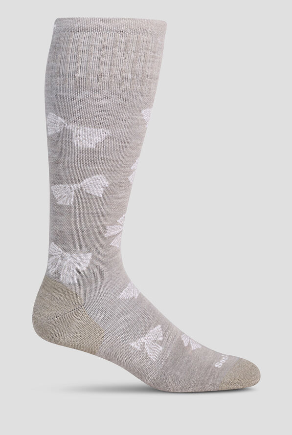 Sockwell Bows Putty Women's 15-20mmHg Moderate Compression Socks - Putty - 1