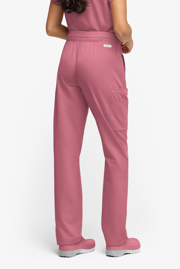 Pantalón médico ReSurge Topaz con cordón ajustable y 11 bolsillos para mujer - Tea Rose - 5