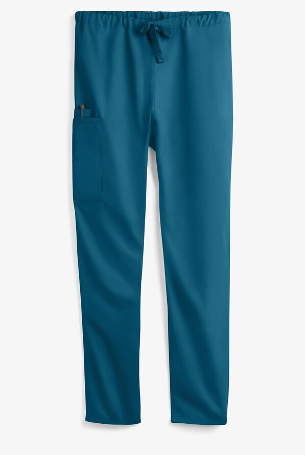 UA Best Buy Scrubs Unisex 3-Pocket Drawstring Pant - Short - Caribbean Blue - 1