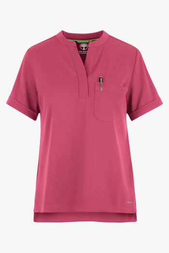 HH Works by Healing Hands Macy Women's 1-Pocket STRETCH Mandarin Collar Tuck In Scrub Top