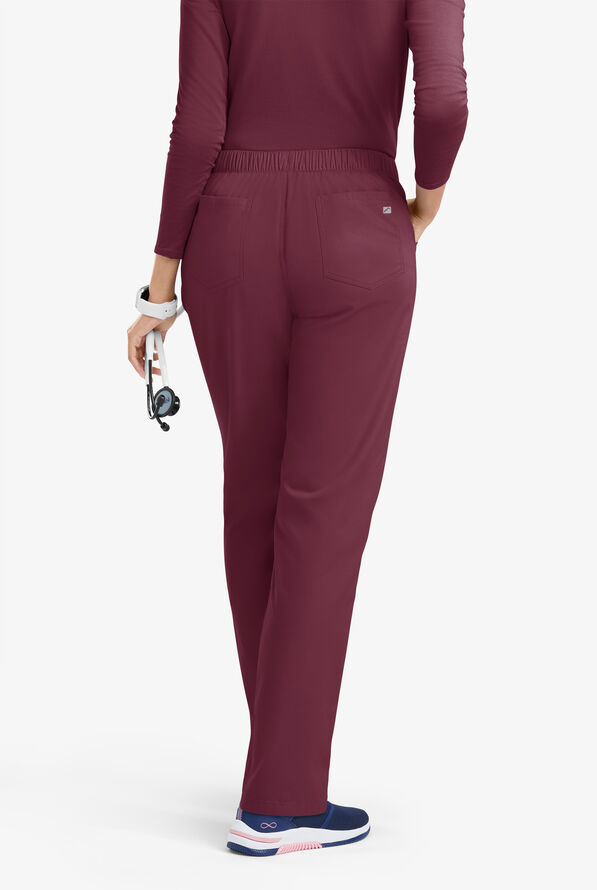 Pantal&oacute;n m&eacute;dico Butter-Soft Originals estilo vaquero con piernas rectas y 5 bolsillos para mujer - Wine - 3