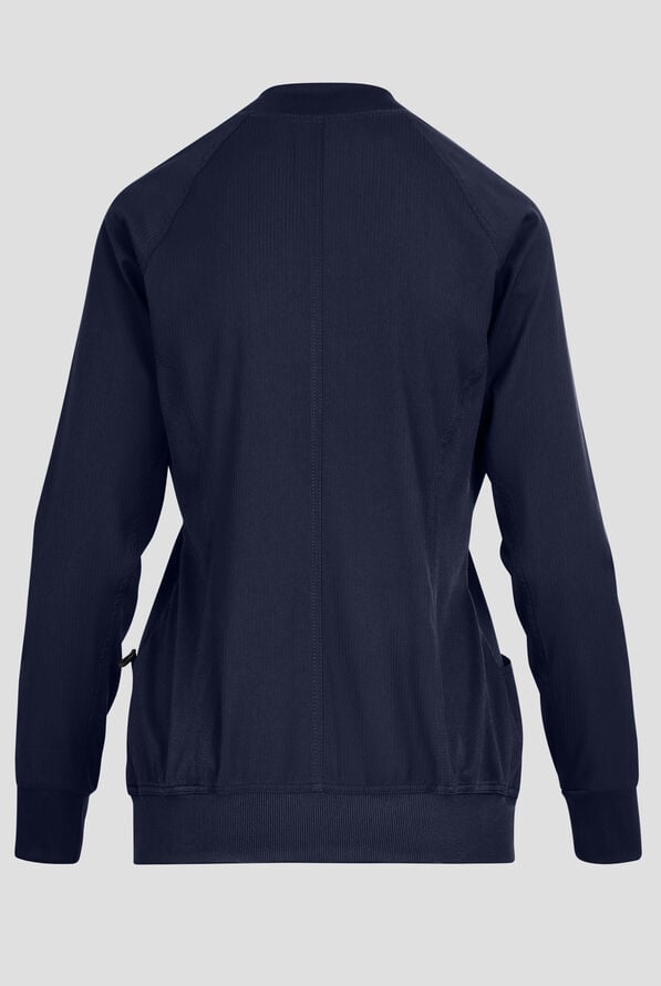 koi Essentials Athena Women's 5-Pocket Zip Front Scrub Jacket - Navy - 2