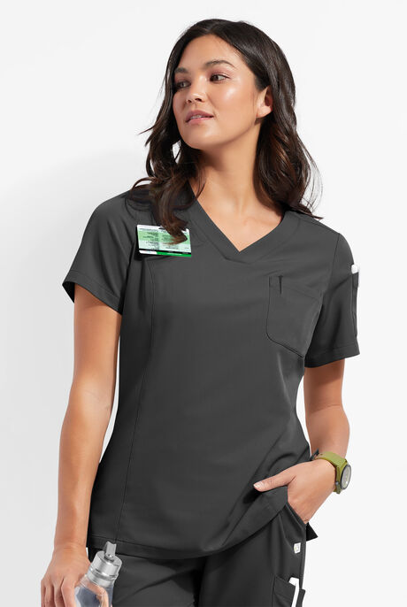 Blusa médica ReSurge Diamond con cuello en V y 3 bolsillos para mujer