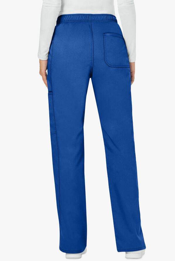 Cherokee Workwear Revolution Women's 5-Pocket STRETCH Drawstring Cargo Scrub Pants - Tall - Royal - 2