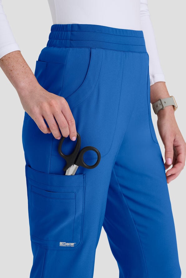 Grey's Anatomy by Barco Evolve STRETCH Sky Women's 6-Pocket Flare Leg Scrub Pant - Royal - 3