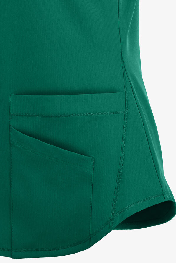 Skechers by Barco Breeze Women's 3-Pocket STRETCH V-Neck Scrub Top - Hunter - 4