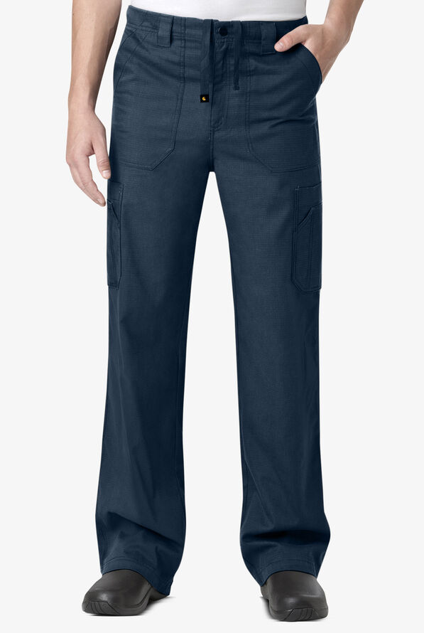 Carhartt Ripstop Men's 8-Pocket Multi-Cargo Scrub Pants - Navy - 1