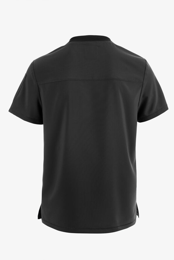 Camisa médica Cherokee Collection STRETCH con cuello en V acanalado y 2 bolsillos para hombre - Black - 2
