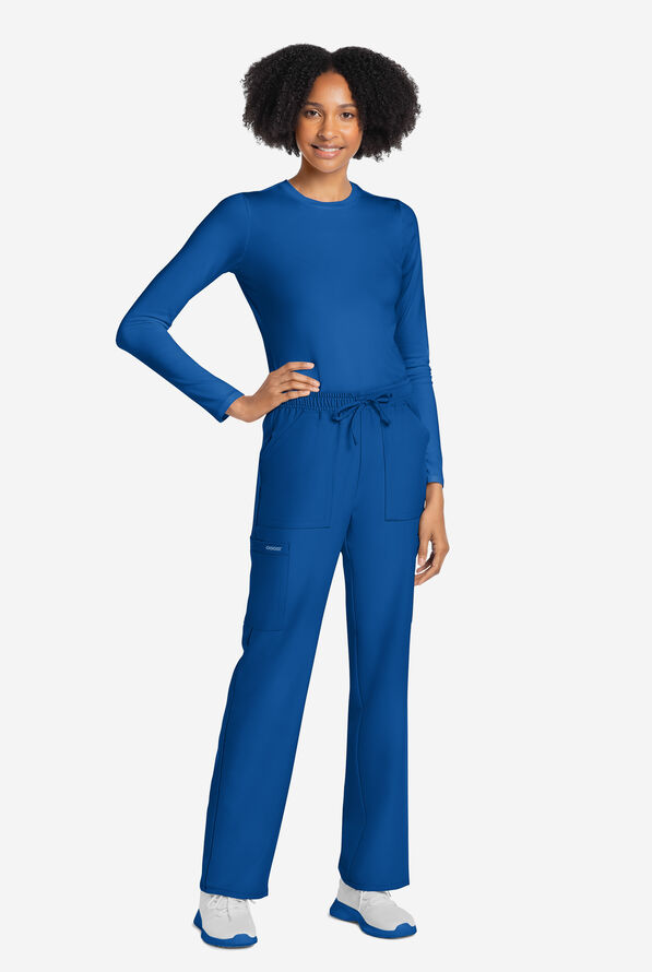 Pantal&oacute;n m&eacute;dico Cherokee Workwear Originals Ultra estilo cargo con piernas rectas y 4 bolsillos para mujer - Royal - 5