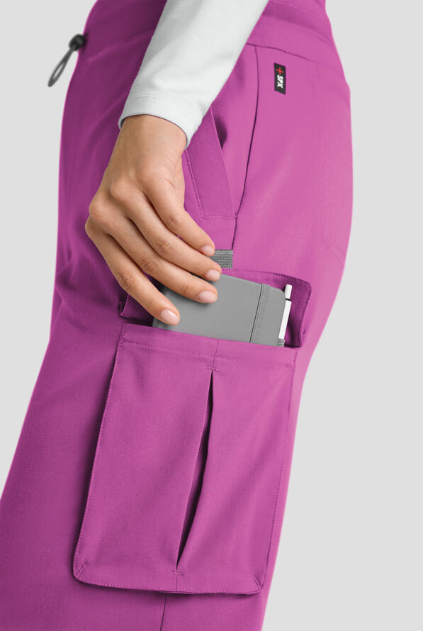 Pantalón médico Grey's Anatomy by Barco Emerge Teagan STRETCH de tiro alto con piernas anchas y 6 bolsillos para mujer - Mystic Orchid - 5