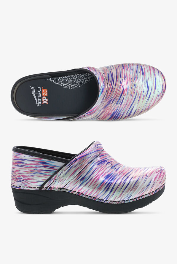 Dansko Women's XP 2.0 Pastel Blur Patent Nursing Clogs, Nursing Clogs