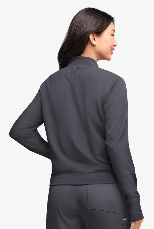 Chaqueta médica WhisperLite NOA Lightweight estilo aviadora con 4 bolsillos para mujer - Pewter - 4