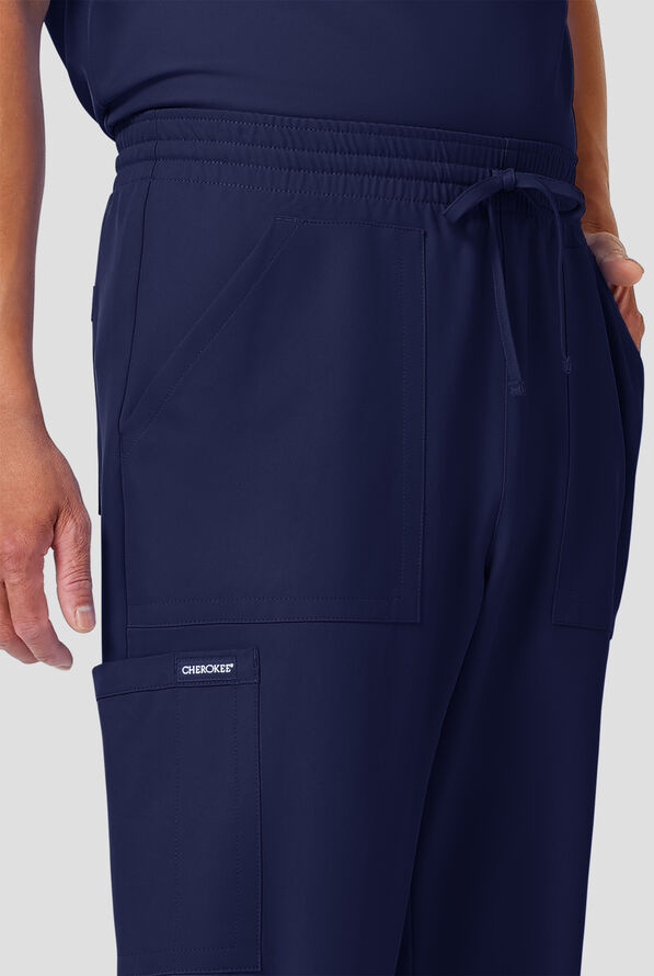 Pantal&oacute;n m&eacute;dico Cherokee Workwear Originals Ultra estilo jogger con cord&oacute;n y 4 bolsillos para hombre - Navy - 3