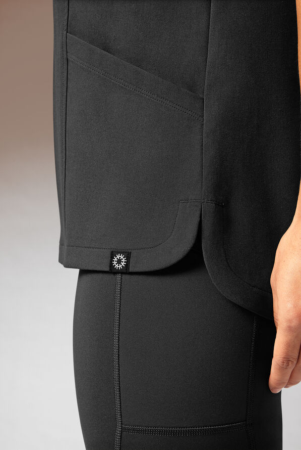 Hypothesis Meta-Base 2 Women&rsquo;s 2-Pocket V-Neck Scrub Top - Jet Black - 5