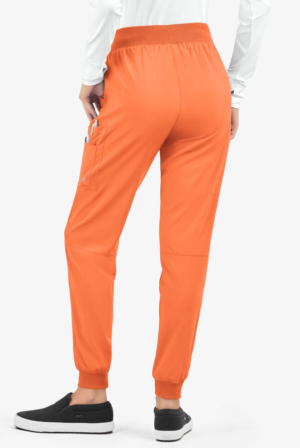 Easy STRETCH Mila Women's 7-Pocket Jogger Scrub Pants - Coral Sunset - 3