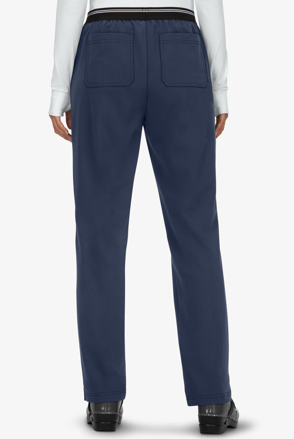 koi Next Gen On the Run Women's 7-Pocket STRETCH Elastic Waist Scrub Pants - Navy - 2