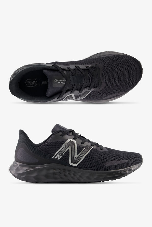 New Balance Men's Arishi V4 Slip Resistant Black Metallic Athletic Lace Up Shoes - null - 1