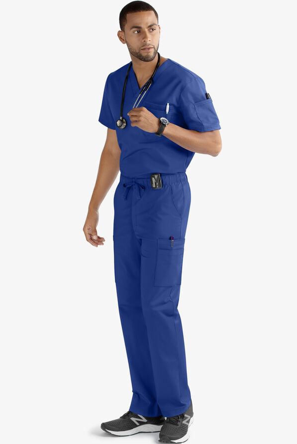Pantalón médico Butter-Soft STRETCH estilo cargo con piernas rectas y 9 bolsillos para hombre - Galaxy - 2
