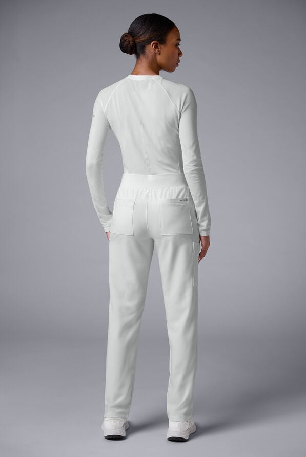 Hypothesis Women's Base 7-Pocket Straight Leg Cargo Scrub Pant - White - 2
